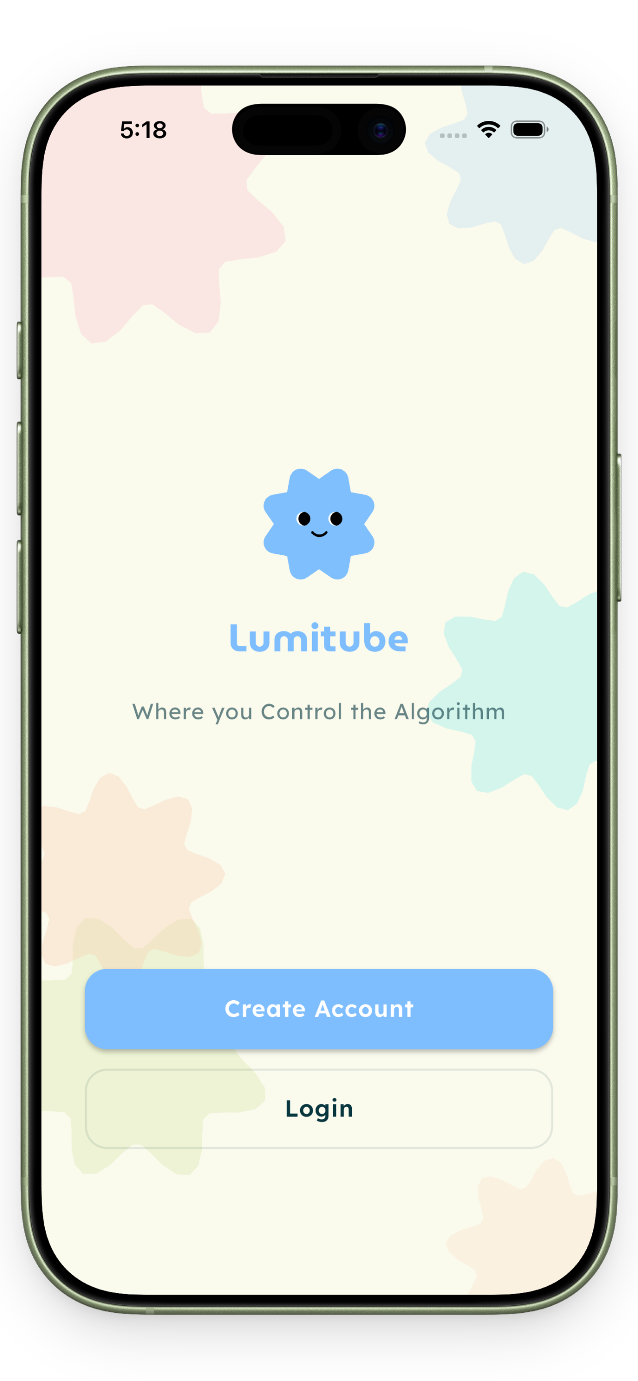 LumiTube App Screenshot - Video Feed